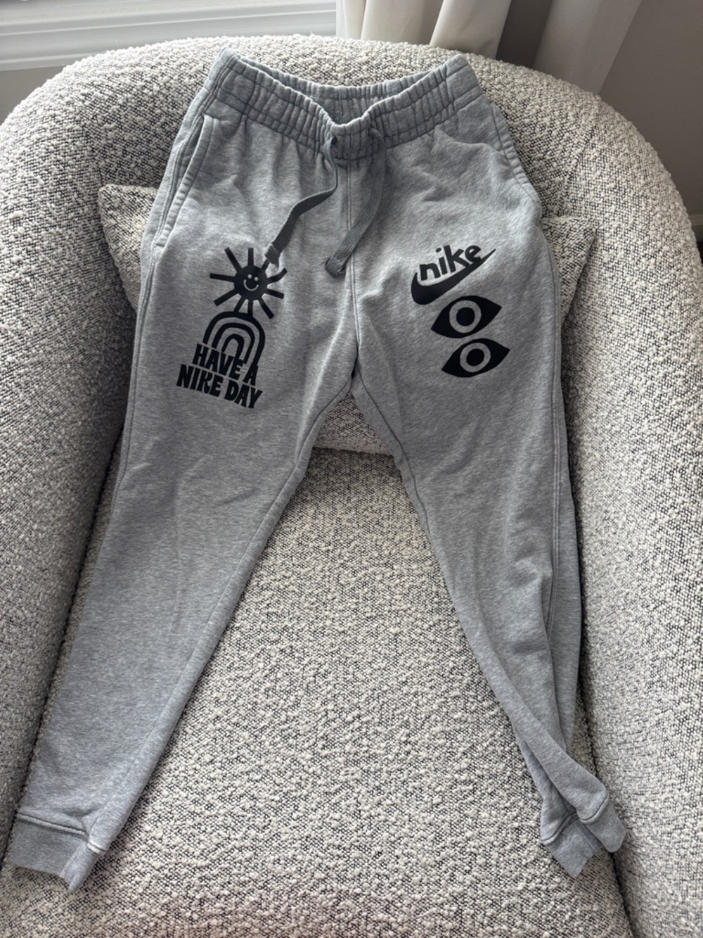 Nike Grey Graphic Kids Jogger Sweatpants
